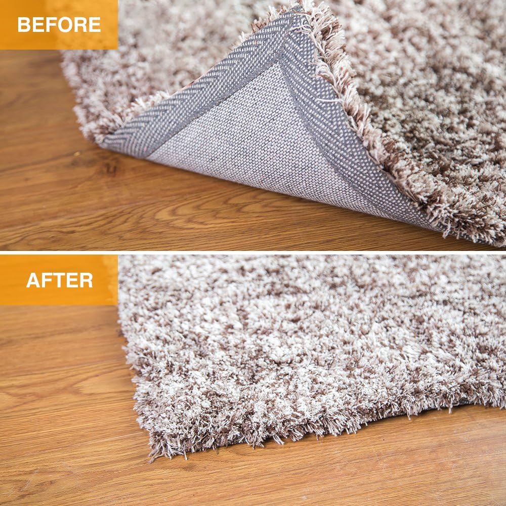 Vacuum Tech Non-Slip Rug Gripper - Adhesive-Free Floor Protector for Hardwood & Smooth Surfaces