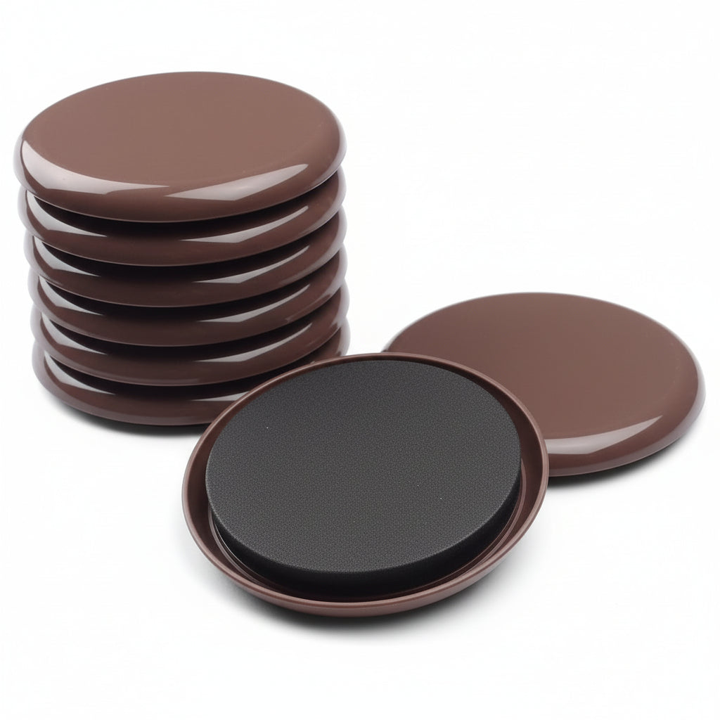 Furniture Sliders, 8 Pcs 3 1/2'' Furniture Sliders Pads for Hardwood Floors, Chair Legs Floors Protectors, Reusable Round Glides Glider, Heavy Duty Furniture Movers Sliders