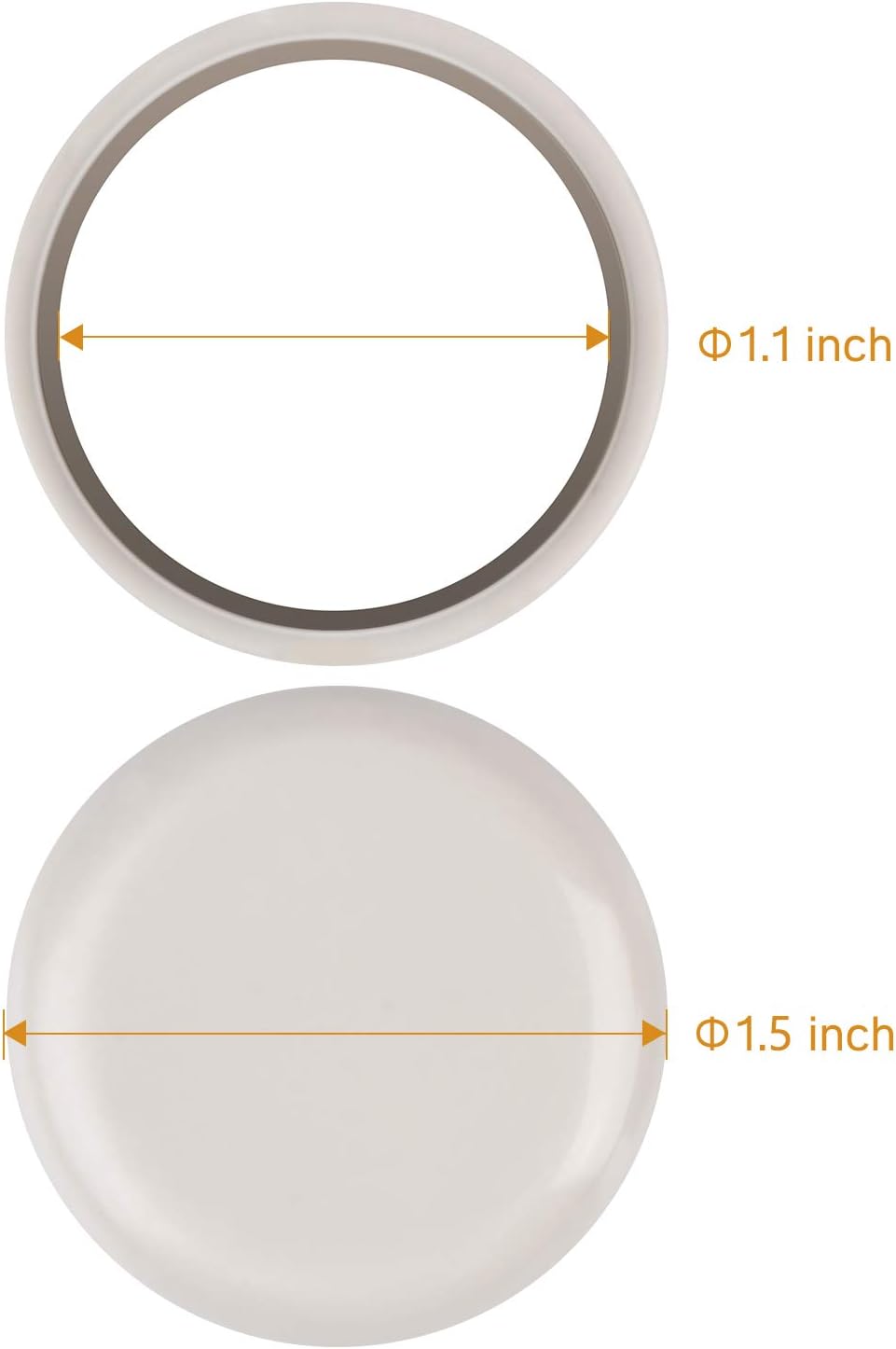 Self-Stick Furniture Sliders - 1-1/2" Round Heavy-Duty Moving Glides for Carpet and Floors, 5mm Thick Adhesive EVA Foam Chair Sliders & Protective Pads