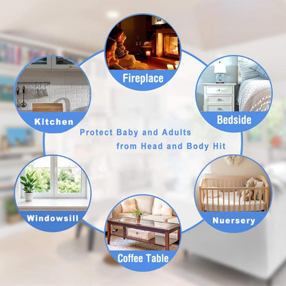 6ft Clear Silicone Edge Protector Trim - 2/5" x 2/5" Mini Flexible Self-Adhesive Corner Guard, Pre-Taped Gentle Family-Friendly Furniture Bumper for Tables and Cabinets