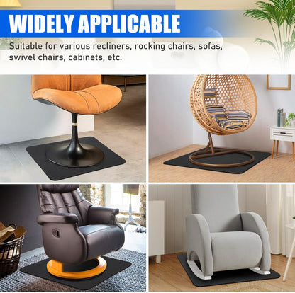 30" x 30" Premium Recliner Pad for Hardwood Floors - Heavy-Duty Double-Sided Non-Slip Furniture Gripper Mat under Recliner, Sofas, Swivel Chairs and Carpet (0.2" Thick Adhesive-Free)