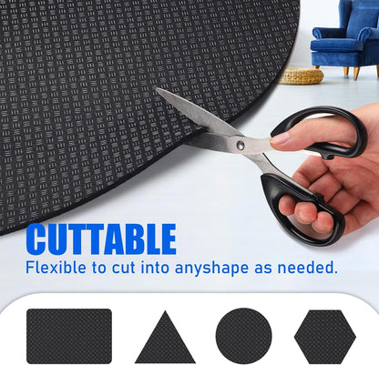 Premium 27.5" Round Non-Slip Recliner Pad for Hardwood Floors - Heavy-Duty Double-Sided Furniture Gripper Mat for Recliners, Swivel Chairs & Sofas, Trimmable No-Glue Floor Protector for Carpet and Tile