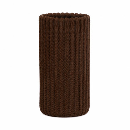 Coffee Knitted Furniture Leg Socks - Double Thickness Chair Leg Floor Protectors for Hardwood Floors, High Elastic Universal Fabric Furniture Booties for Round & Square Chair Legs (Noise Reducing & Washable)