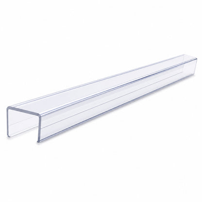 Clear Cabinet Door Protector Edge Guards (18" Length) - Slip-On Plastic Drawer Front Protectors for 3/4" Thick Kitchen Cabinets, Invisible Pet Scratch Guard for Sink & Trash Drawers