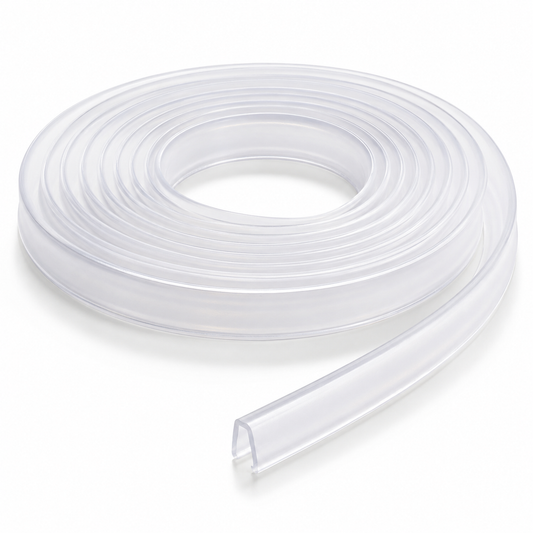 6ft Clear Silicone Edge Protector Trim - 2/5" x 2/5" Mini Flexible Self-Adhesive Corner Guard, Pre-Taped Gentle Family-Friendly Furniture Bumper for Tables and Cabinets