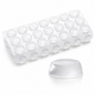 Clear Silicone Cabinet Door Bumpers Bulk Pack - 1/2" Diameter Self-Adhesive Sound Dampening Pads, Invisible Rubber Furniture Stopper Dots for Kitchen Drawers, Cutting Boards, and Picture Frames