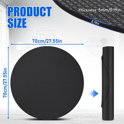 Premium 27.5" Round Non-Slip Recliner Pad for Hardwood Floors - Heavy-Duty Double-Sided Furniture Gripper Mat for Recliners, Swivel Chairs & Sofas, Trimmable No-Glue Floor Protector for Carpet and Tile