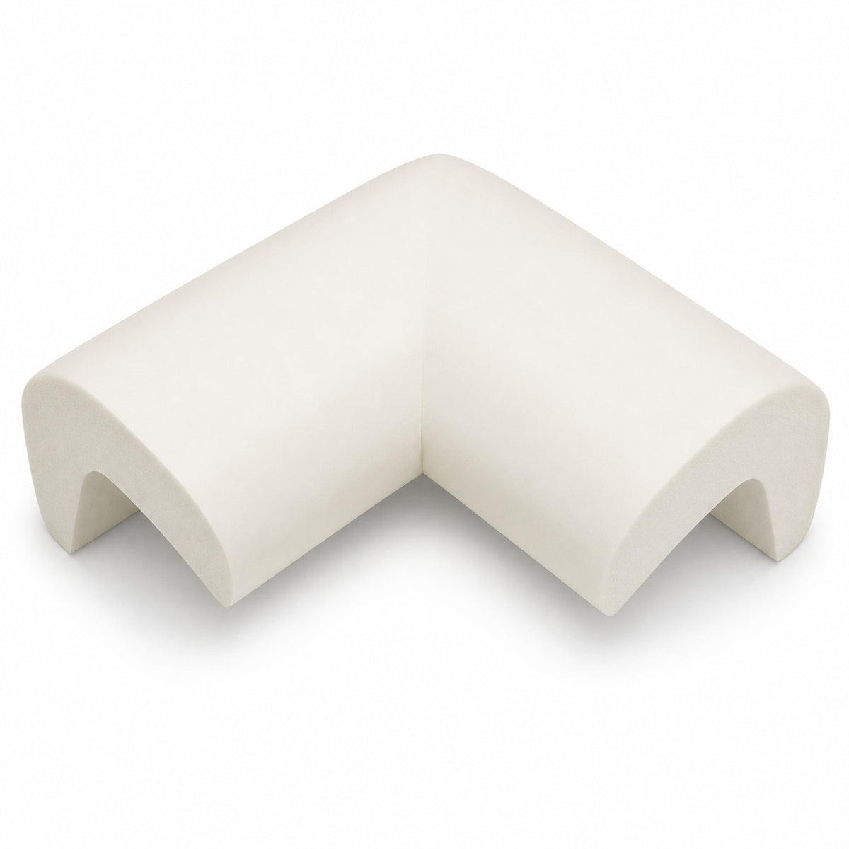 White Rubber Foam Corner Guards - Pre-Taped 3M Adhesive Furniture Corner Protectors, Soft Cushion Safety Bumpers for Fireplace, Coffee Table, Cabinet & Stair Edges