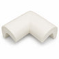 White Rubber Foam Corner Guards - Pre-Taped 3M Adhesive Furniture Corner Protectors, Soft Cushion Safety Bumpers for Fireplace, Coffee Table, Cabinet & Stair Edges