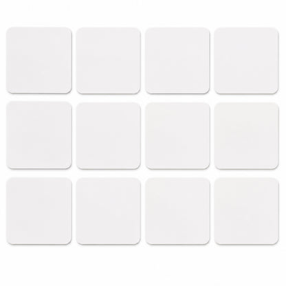 12 Pack Double-Sided Reusable Rug Grippers - Square Non-Slip Rug Tape Stickers for Hardwood Floors, Anti-Curling & Washable Carpet Pads for Area Rugs, Laminate, Tile and Vinyl (Ultra-Thin)