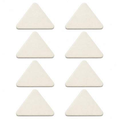 8 Pack Premium Rug Grippers for Carpeted Floors - White Double-Sided Anti-Slip & Anti-Curling Carpet Tape for Area Rugs, Low-Profile Rug Corner Stickers for Layering Rugs over Carpet