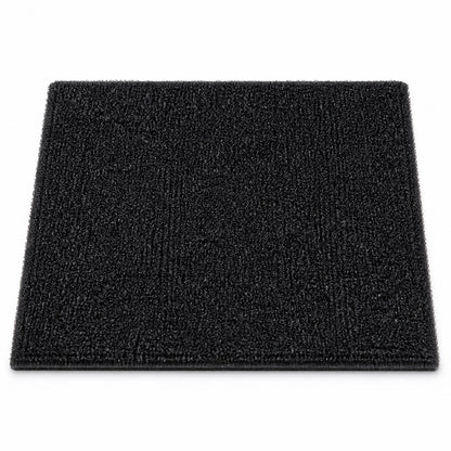 10 Pack Black Rug Anchors & Grippers - 4" x 4" Washable Reusable Hook and Loop Rug Pads for Hardwood Floors, Non-Slip Anti-Curling Carpet Tape Stickers for Area Rugs, Outlets, and Routers