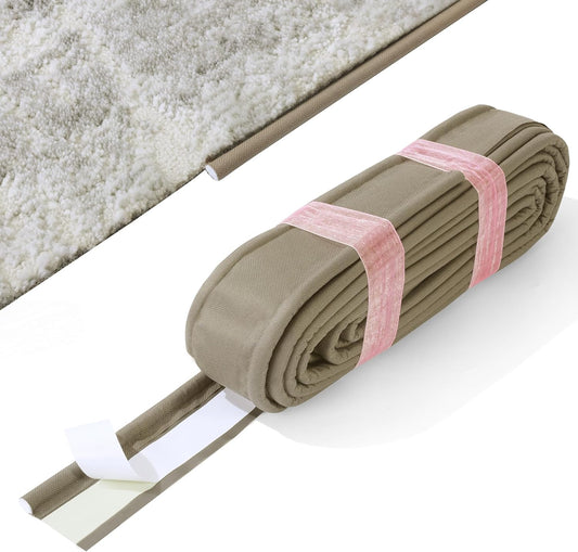 54 ft Professional Carpet Edge Binding Tape - Heavy Duty Self-Adhesive Rug Binding Roll for DIY Rug Finishing, No-Stitch Carpet Edge Protector for Stair Runners, Entryway Mats, and Remnants
