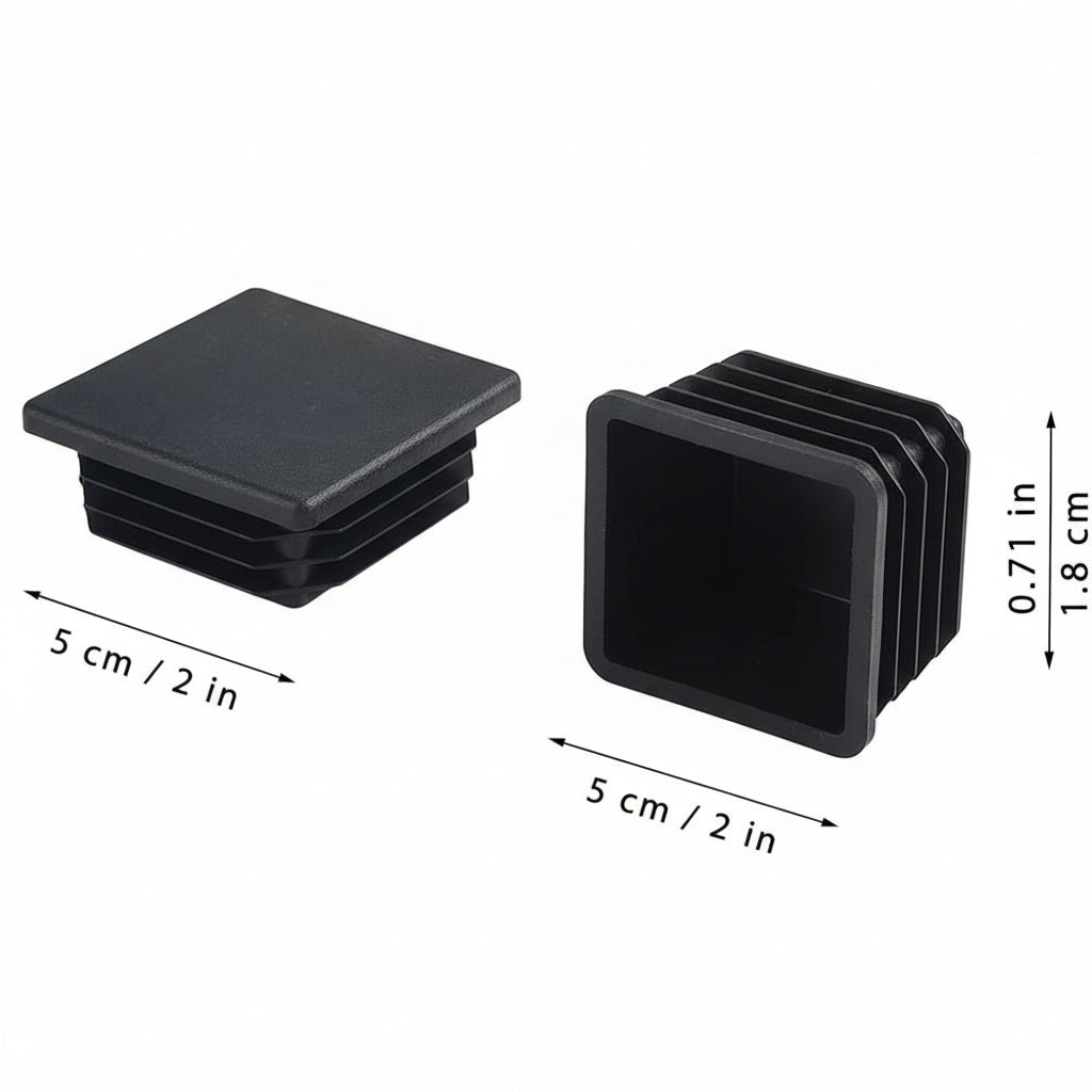 Black Plastic Plug,Tubing Post End Cap Suitable for Square