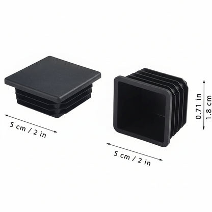 Black Plastic Plug,Tubing Post End Cap Suitable for Square