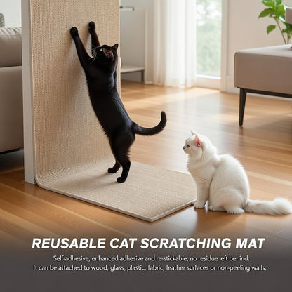 Self-Adhesive Woven Protection Fabric Roll, Durable Surface Shield for Upholstery Panels, Sofa Sides, Wall Sections & Door Areas – 78.7" x 15.8"
