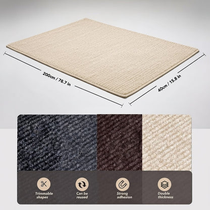 Self-Adhesive Woven Protection Fabric Roll, Durable Surface Shield for Upholstery Panels, Sofa Sides, Wall Sections & Door Areas – 78.7" x 15.8"