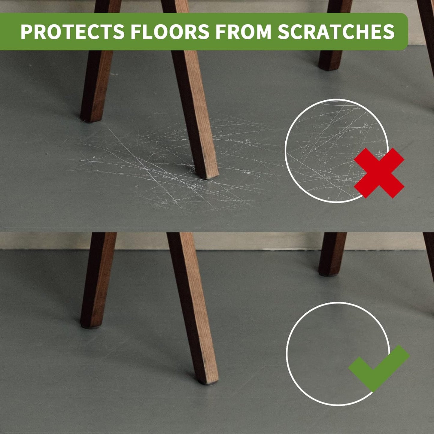 Felt Furniture Pads for Hardwood Floors, 48-Pack Round Floor Protectors in Dark Brown