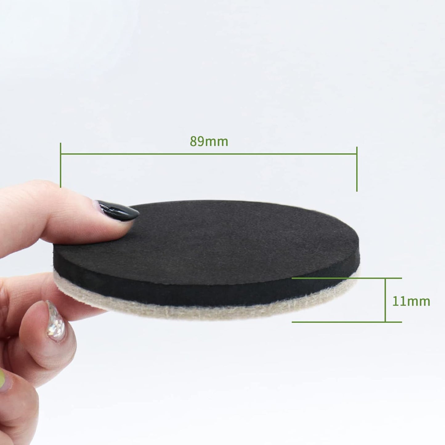Furniture Moving Sliders for Hardwood Floors, 16-Pack 3.5" Heavy-Duty Felt Floor Protectors for Chair Legs and Furniture