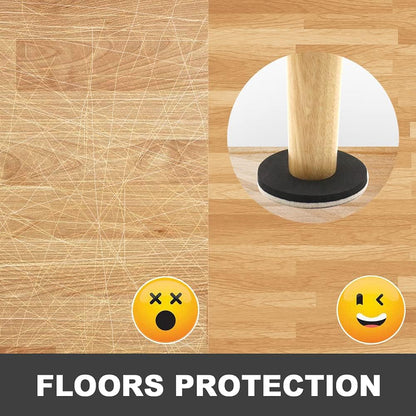 Furniture Moving Sliders for Hardwood Floors, 16-Pack 3.5" Heavy-Duty Felt Floor Protectors for Chair Legs and Furniture