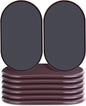 Reusable Large Furniture Sliders for Carpet, 8-Pack Heavy-Duty Oval Carpet Movers for Sofas, Beds, Tables, and Desks, Brown