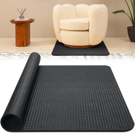 30" x 30" Premium Recliner Pad for Hardwood Floors - Heavy-Duty Double-Sided Non-Slip Furniture Gripper Mat under Recliner, Sofas, Swivel Chairs and Carpet (0.2" Thick Adhesive-Free)