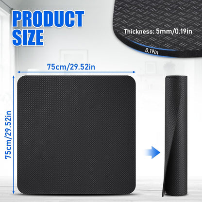30" x 30" Premium Recliner Pad for Hardwood Floors - Heavy-Duty Double-Sided Non-Slip Furniture Gripper Mat under Recliner, Sofas, Swivel Chairs and Carpet (0.2" Thick Adhesive-Free)