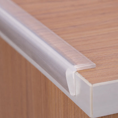 6ft Clear Silicone Edge Protector Trim - 2/5" x 2/5" Mini Flexible Self-Adhesive Corner Guard, Pre-Taped Gentle Family-Friendly Furniture Bumper for Tables and Cabinets
